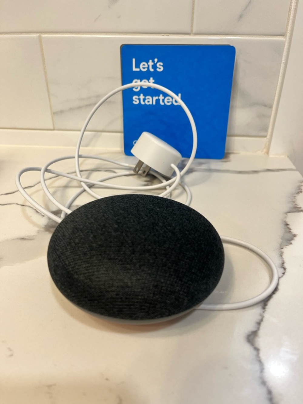 New Open BoxGoogle Home Mini Bluetooth Speaker Smart Assistant Charcoal GA00216 - Picture 5 of 10